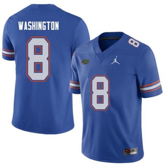 Men's Florida Gators #8 Nick Washington NCAA Jordan Brand Royal Authentic Stitched College Football Jersey HWC6262FU